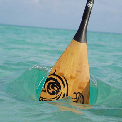 NIXY 3 - Piece Adjustable 100% Carbon Fiber SUP Pro Paddle with Bamboo - Angler's Pro Tackle & Outdoors