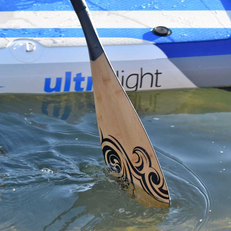 NIXY 3 - Piece Adjustable 100% Carbon Fiber SUP Pro Paddle with Bamboo - Angler's Pro Tackle & Outdoors
