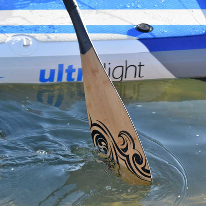NIXY 3 - Piece Adjustable 100% Carbon Fiber SUP Pro Paddle with Bamboo - Angler's Pro Tackle & Outdoors