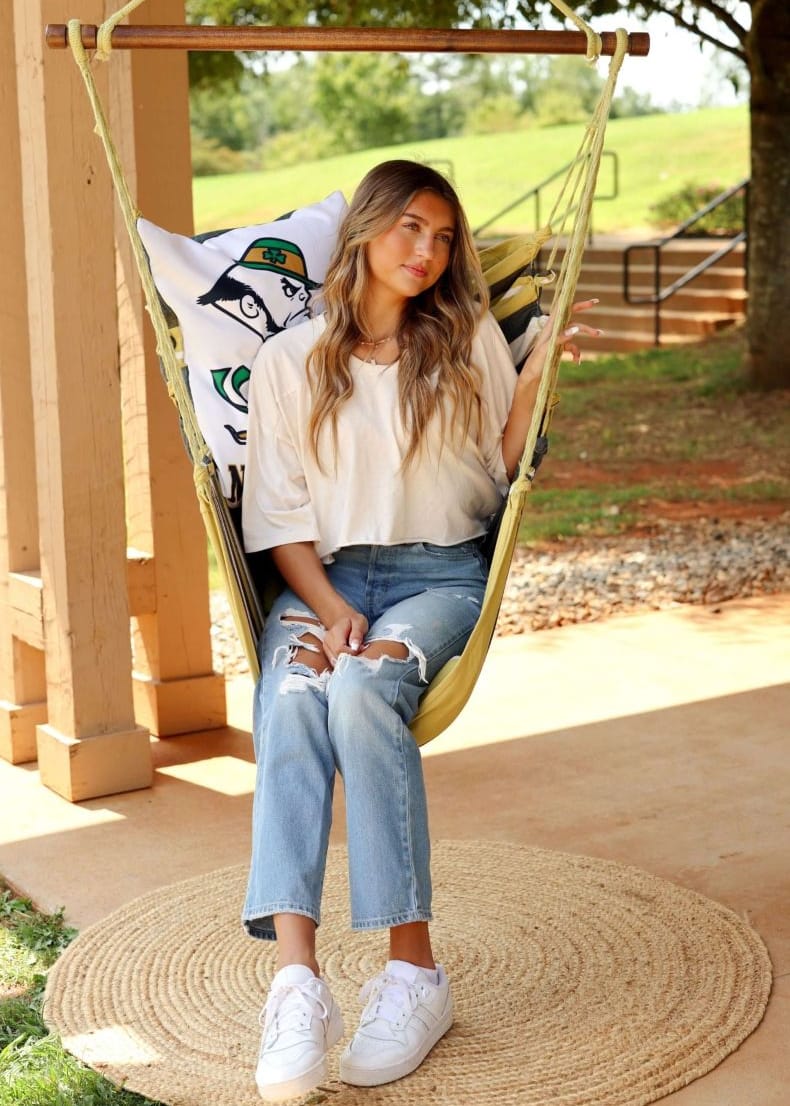 Campus Hammocks Notre Dame Fighting Irish Mascot Hammock Chair Swing