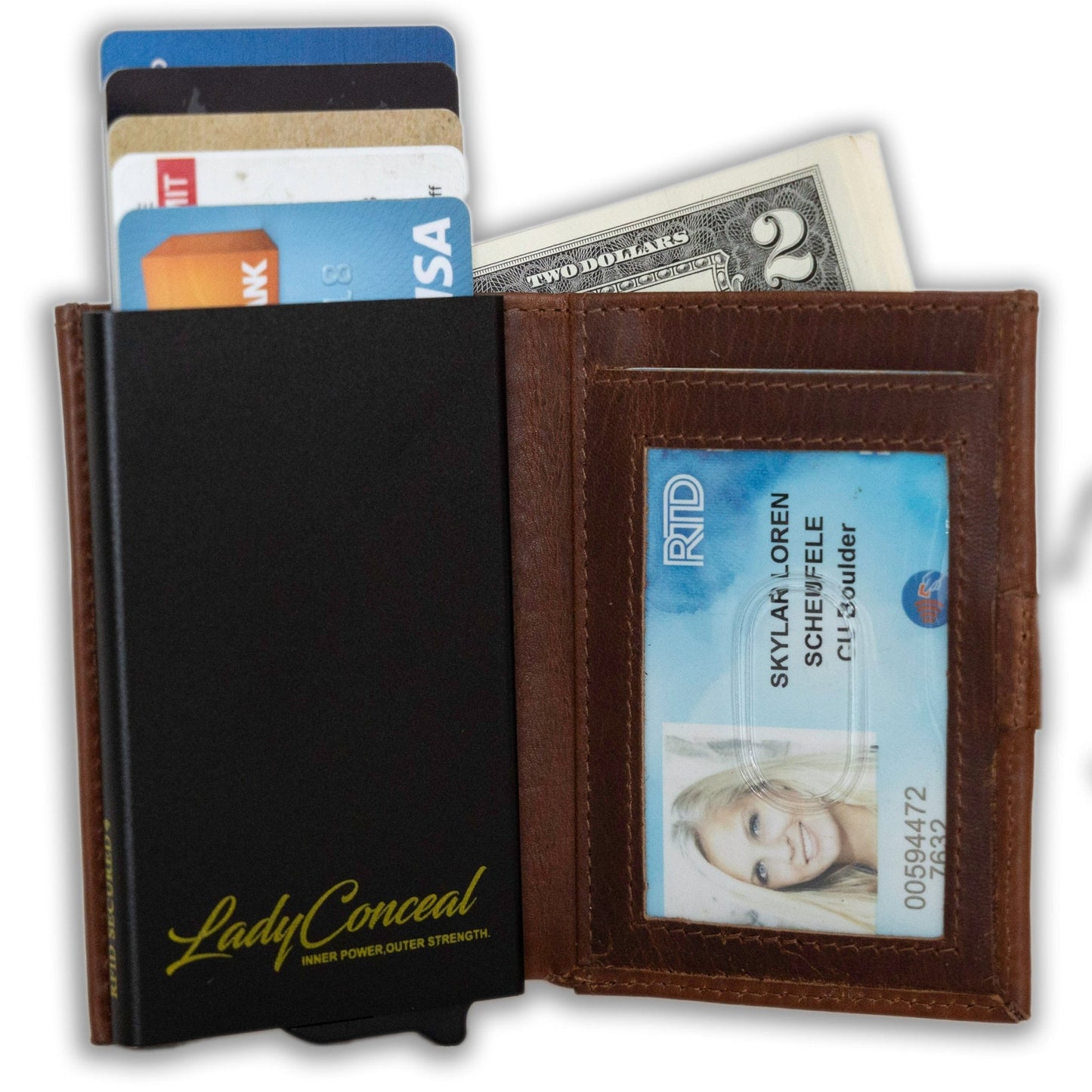 Nova RFID Compact Leather Wallet by Lady Conceal - Angler's Pro Tackle & Outdoors