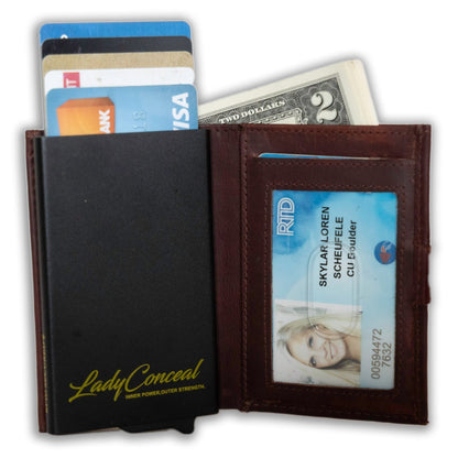 Nova RFID Compact Leather Wallet by Lady Conceal - Angler's Pro Tackle & Outdoors