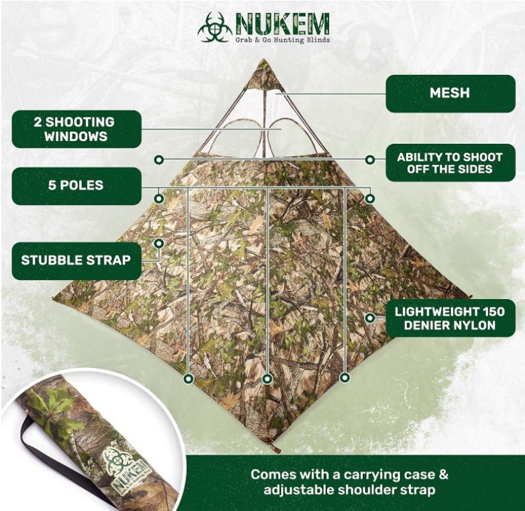 Nukem Hunting Hunting Blind - TrueTimber HTC Green - Angler's Pro Tackle & Outdoors