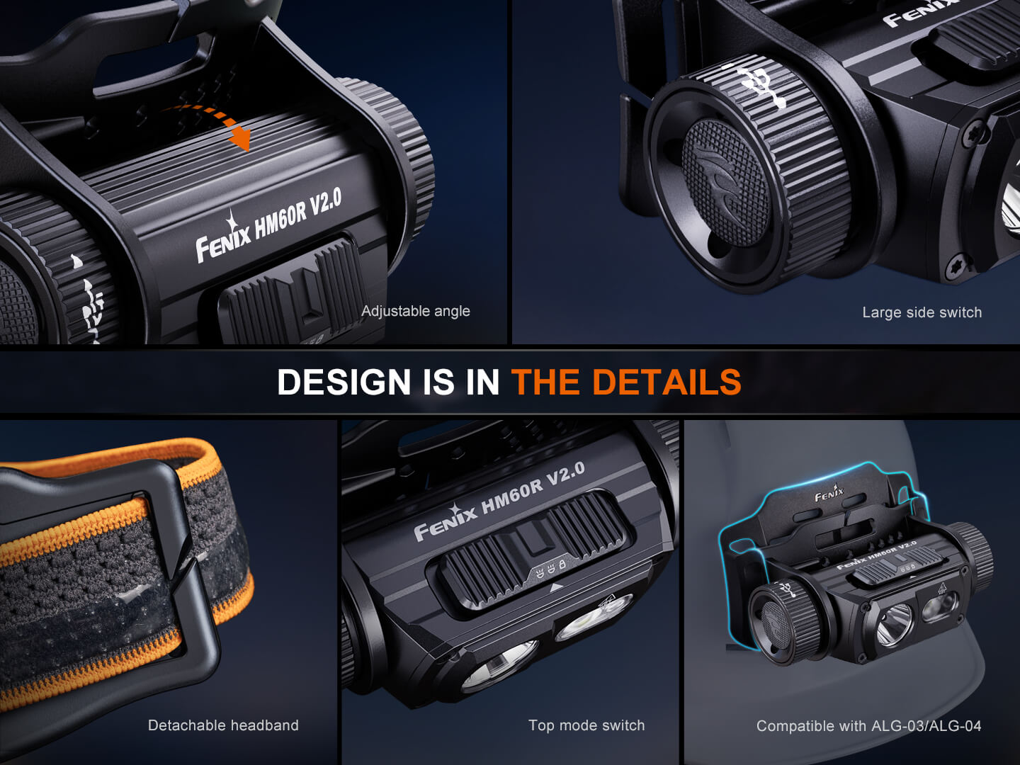 Fenix HM60R V2 High-Performance Headlamp - 1600 Lumens