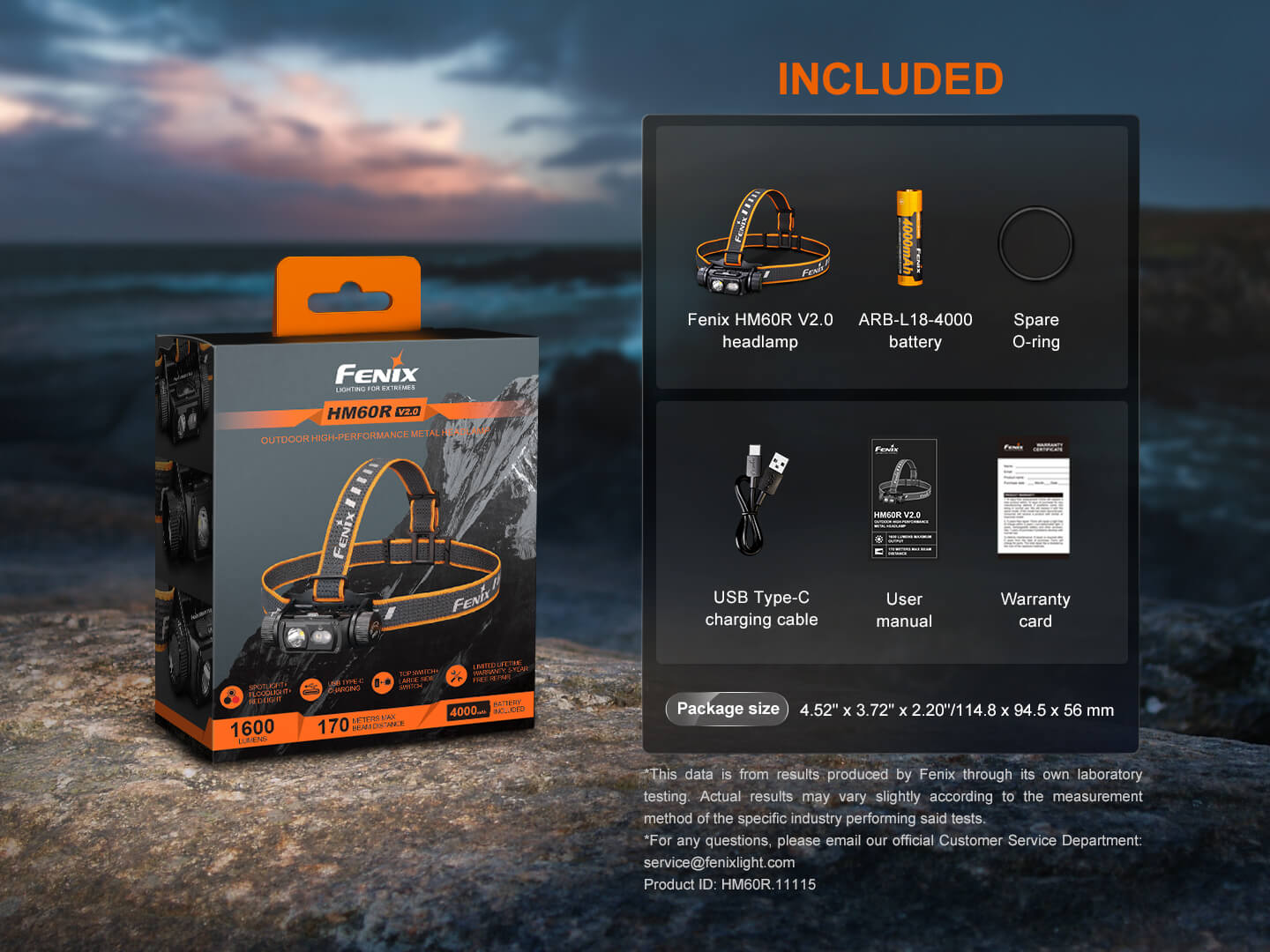 Fenix HM60R V2 High-Performance Headlamp - 1600 Lumens