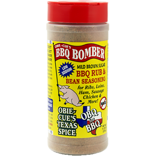 Obie-Cue's BBQ Bomber Mild Brown Sugar BBQ Rub & Bean Seasoning 11.25 oz.
