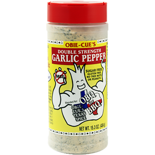 Obie-Cue's Double Strength Garlic Pepper 15.3 oz.