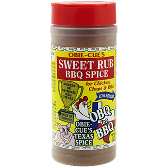 Obie - Cue's Sweet Rub BBQ Spice 12 oz. - Angler's Pro Tackle & Outdoors