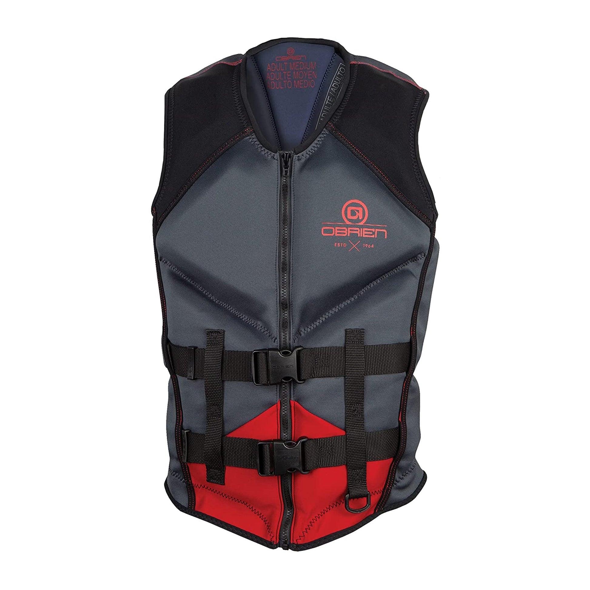 O'Brien 2221774 Men's Recon Flex Fit Neoprene CGA Life Jacket, Size Small, Red - Angler's Pro Tackle & Outdoors