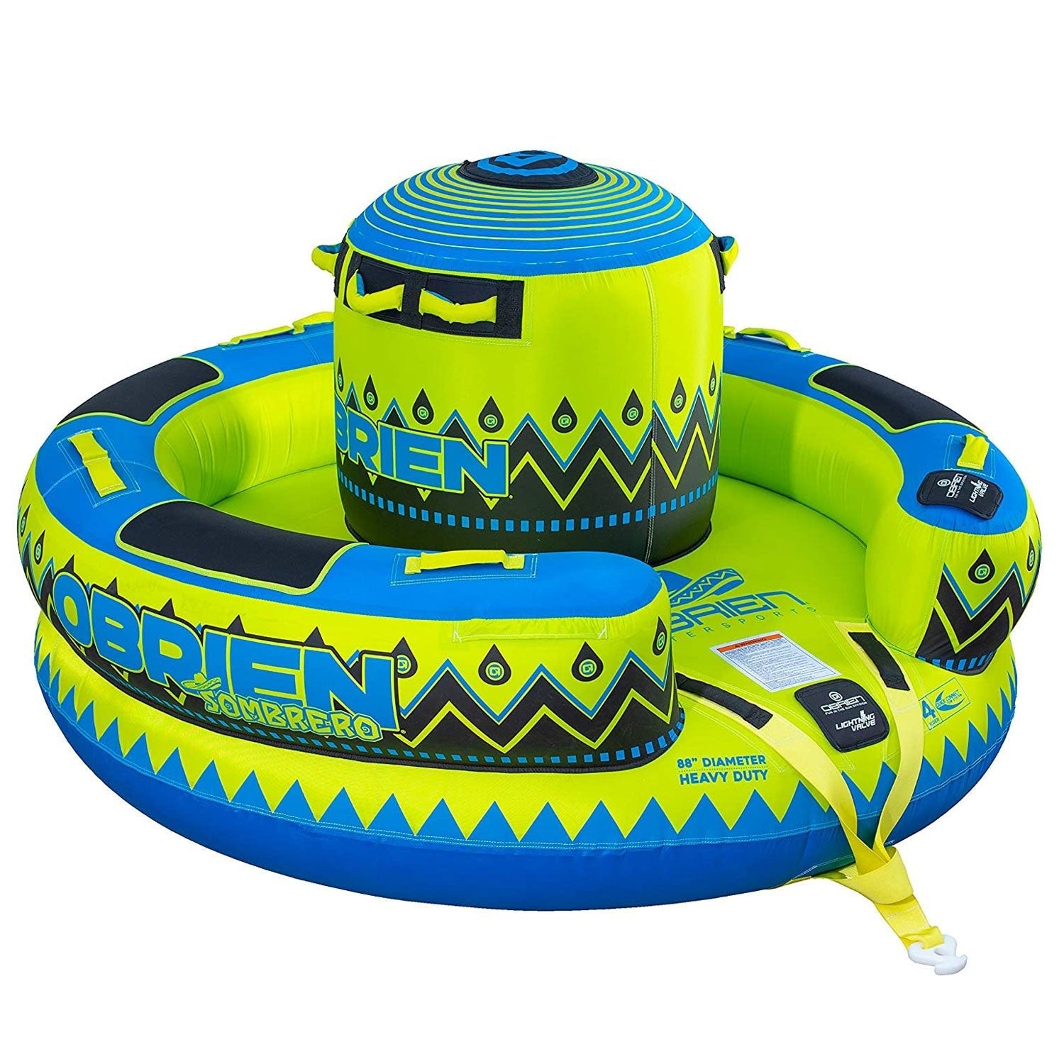 O'Brien Sombrero 4 Person Inflatable Towable Boating Water Sports 88 Inch Tube - Angler's Pro Tackle & Outdoors