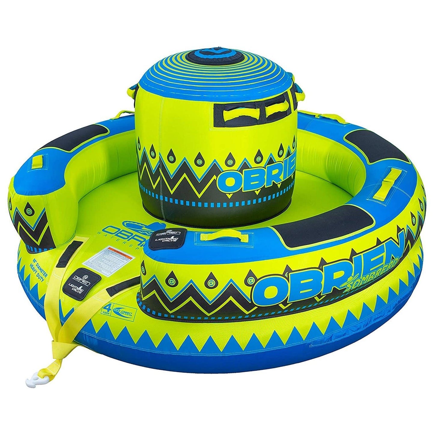 O'Brien Sombrero 4 Person Inflatable Towable Boating Water Sports 88 Inch Tube - Angler's Pro Tackle & Outdoors