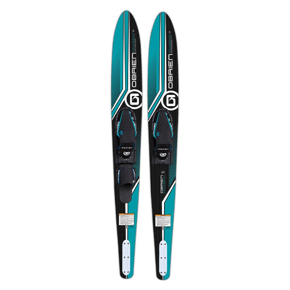 O'Brien Watersports 2191114 Adult 64 inches Celebrity Water skis, Blue and Black - Angler's Pro Tackle & Outdoors