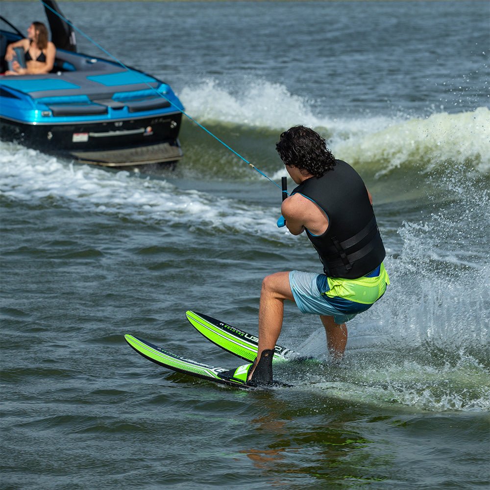 O'Brien Watersports Adult 67 inches Reactor Combo Water skis, Green and Black - Angler's Pro Tackle & Outdoors