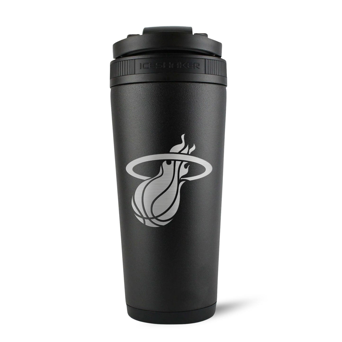 Officially Licensed Miami Heat 26oz Ice Shaker - Black - Angler's Pro Tackle & Outdoors
