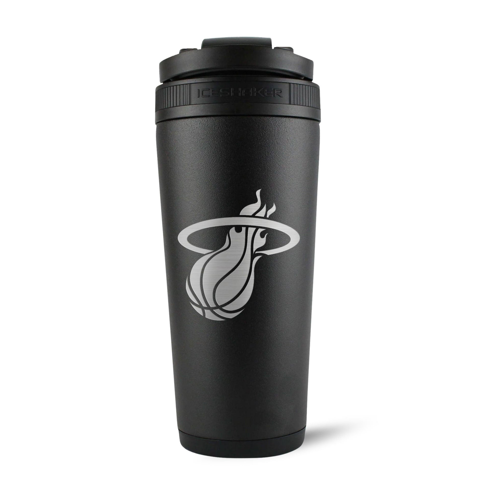 Officially Licensed Miami Heat 26oz Ice Shaker - Black - Angler's Pro Tackle & Outdoors