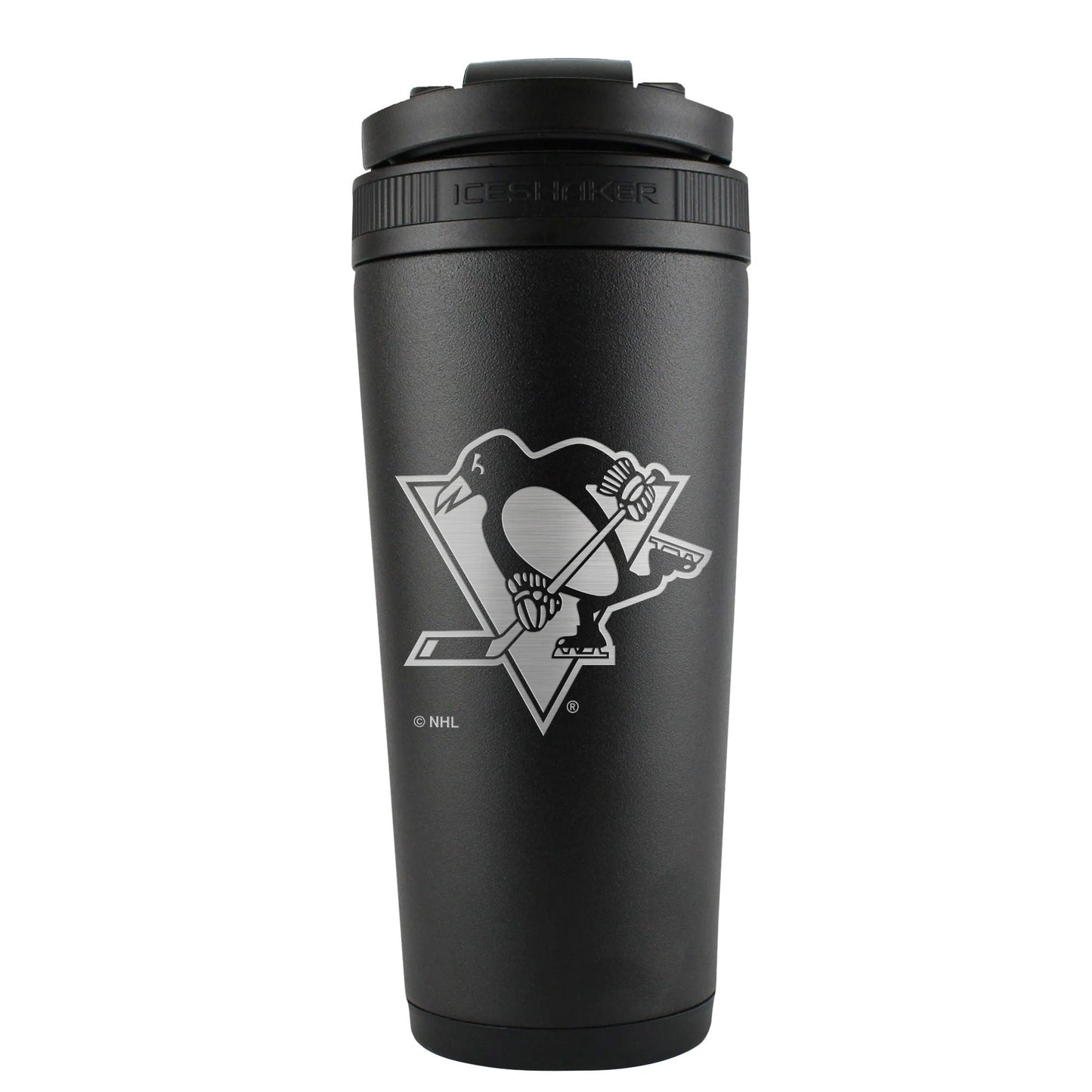 Officially Licensed Pittsburgh Penguins 26oz Ice Shaker - Black - Angler's Pro Tackle & Outdoors