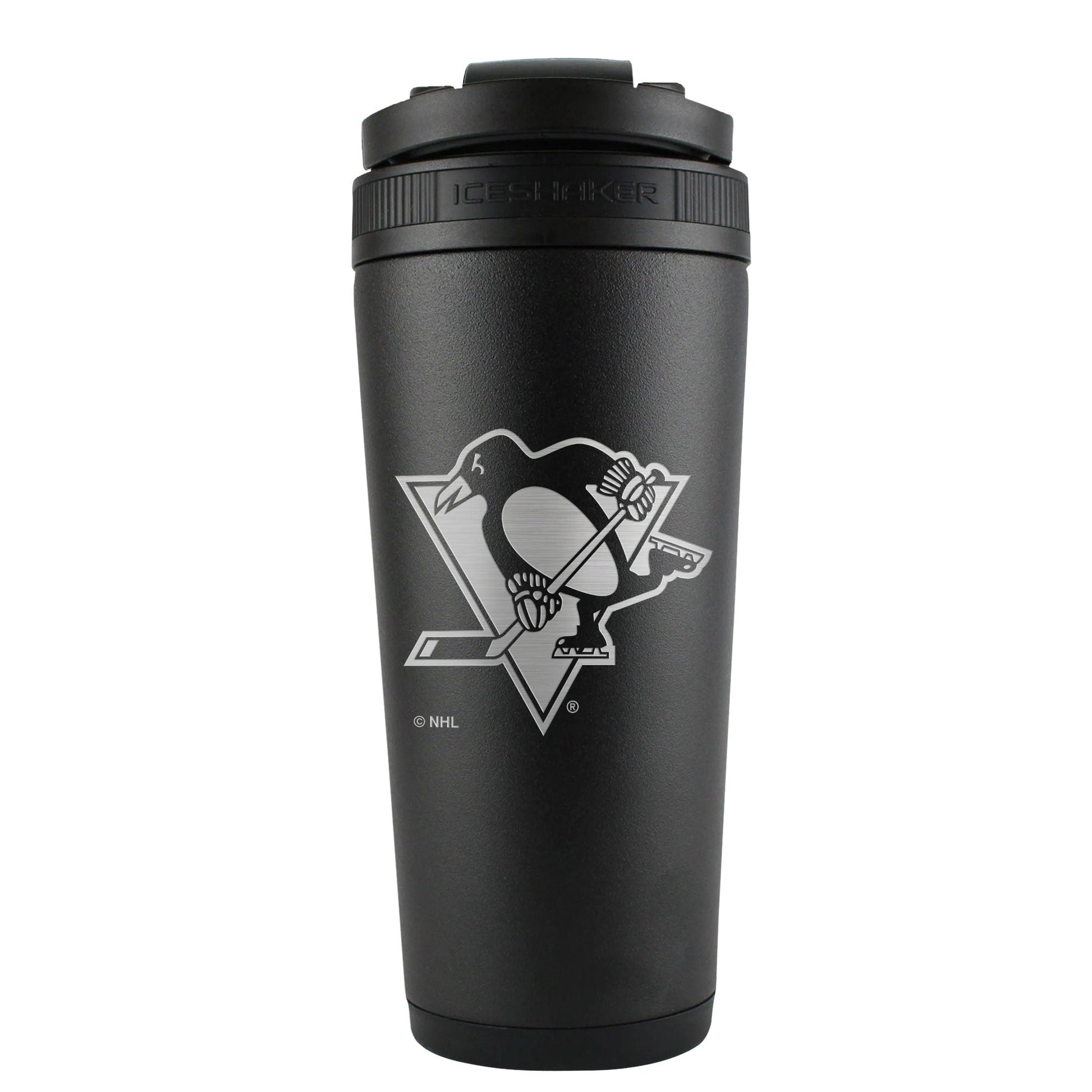 Officially Licensed Pittsburgh Penguins 26oz Ice Shaker - Black - Angler's Pro Tackle & Outdoors