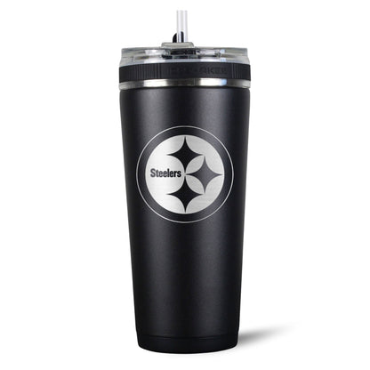Officially Licensed Pittsburgh Steelers 26oz Flex Bottle - Black - Angler's Pro Tackle & Outdoors