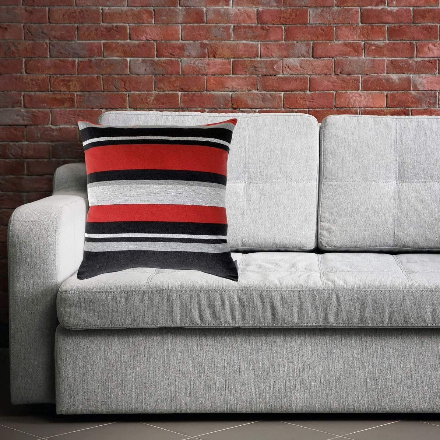 Campus Hammocks Ohio State Colors Striped Pillow Cover