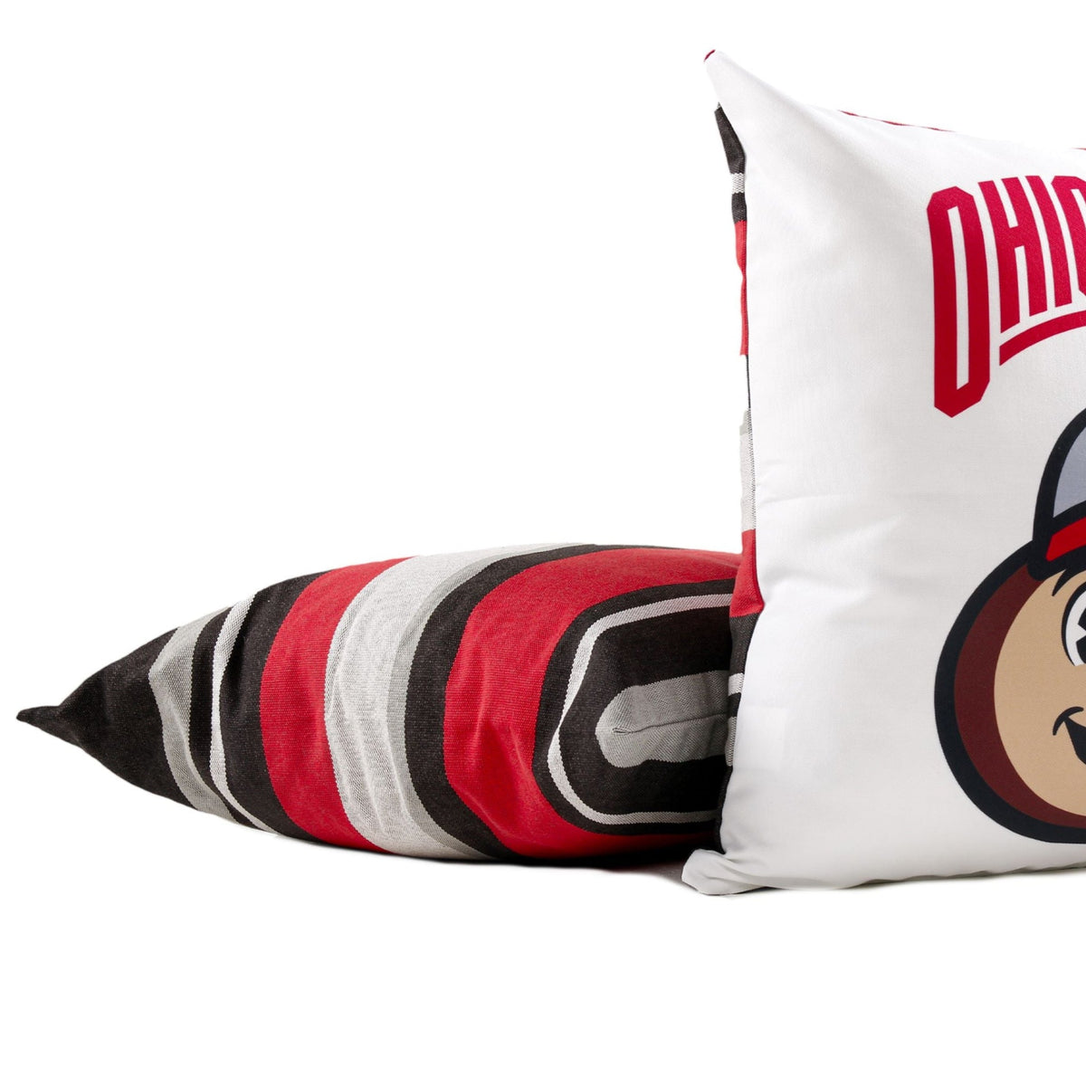 Campus Hammocks Ohio State Colors Striped Pillow Cover