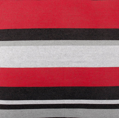 Campus Hammocks Ohio State Colors Striped Pillow Cover