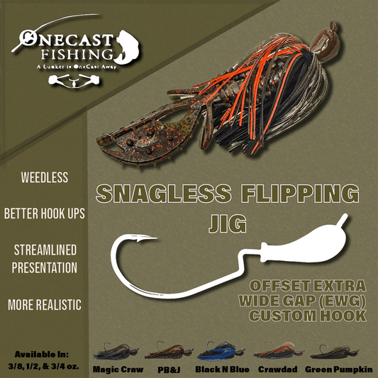 OneCast Fishing Snagless Flipping Jig - Angler's Pro Tackle & Outdoors