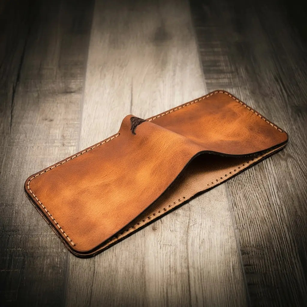 Bull Sheath Leather Big Bend Bifold Wallet
