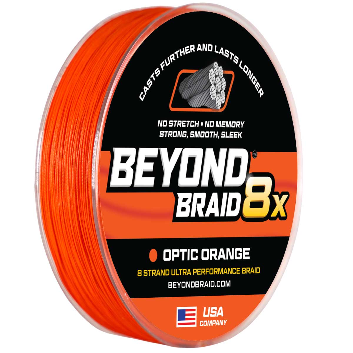 Beyond Braid - Optic Orange 8X- Ultra Performance 8 Strand