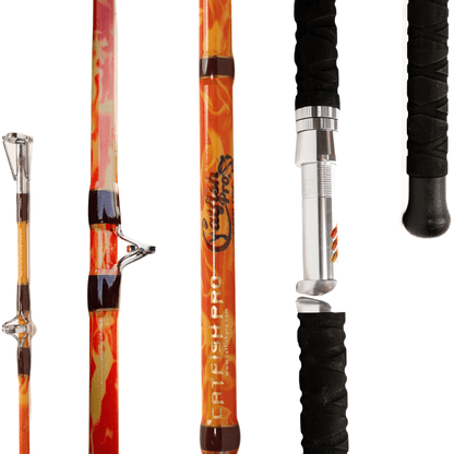 Catfish Pro Orange Dragon Fire Casting Glow Rod
