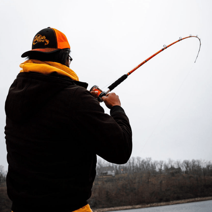 Catfish Pro Orange Dragon Fire Casting Glow Rod