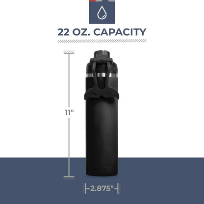 ORCA HYDRA™ 22OZ Water Bottle with Powder Coat Finish & Silicone Grip Whale Tale Handle - Angler's Pro Tackle & Outdoors