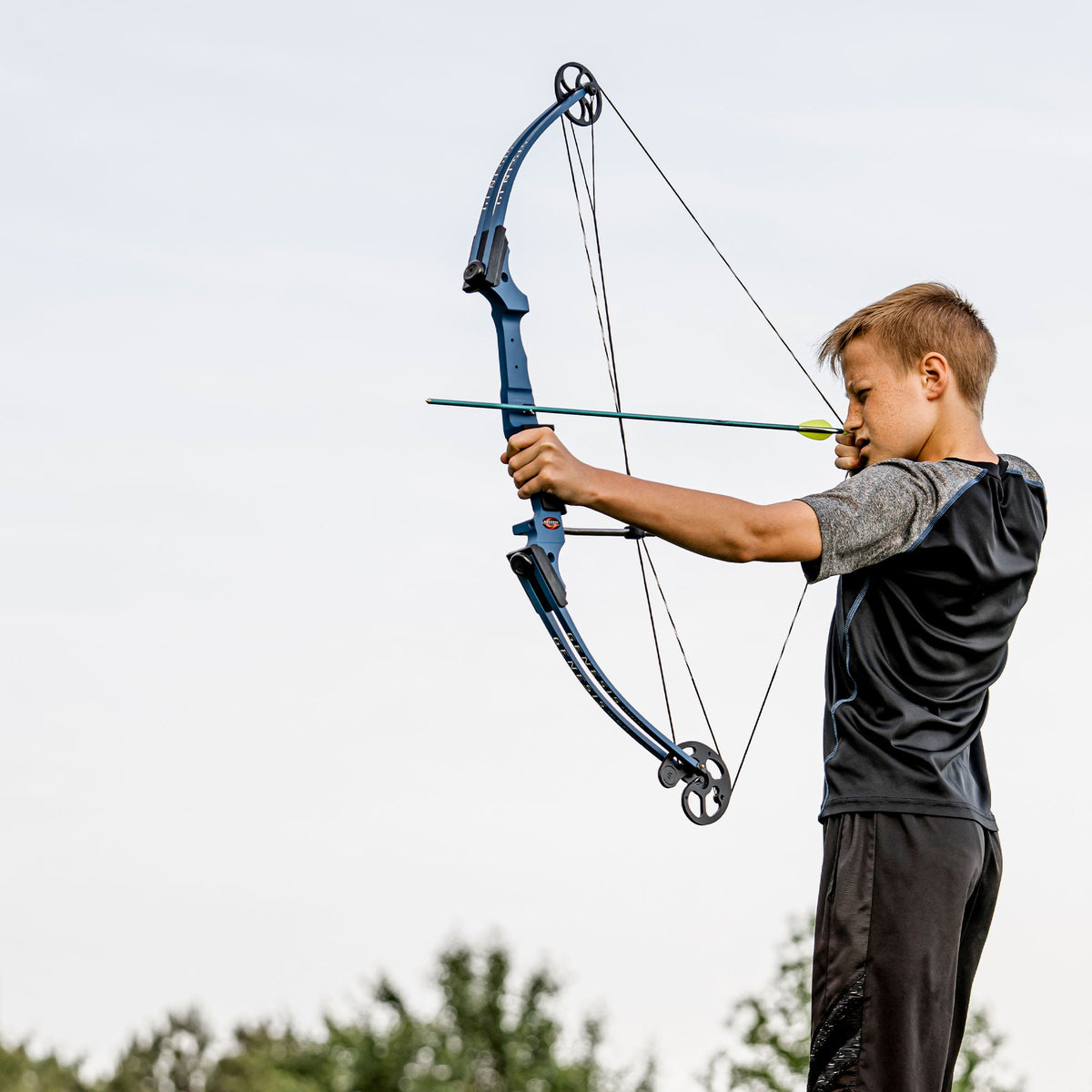 Genesis Original Archery Compound Bow w/ Adjustable Sizing, Left Handed, Orange