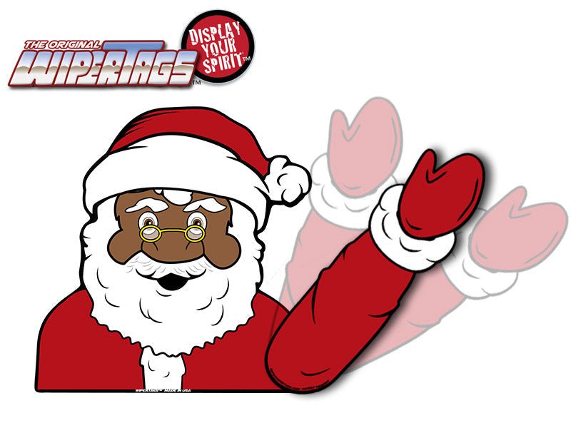 ORIGINAL Black Santa Claus Waving WiperTag with Decal - Angler's Pro Tackle & Outdoors