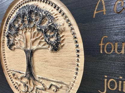 Bellewood Designs - Our Family Tree Roots Wall Decoration Gun Safe - Securely Store Your Gun Safely in Plain Sight