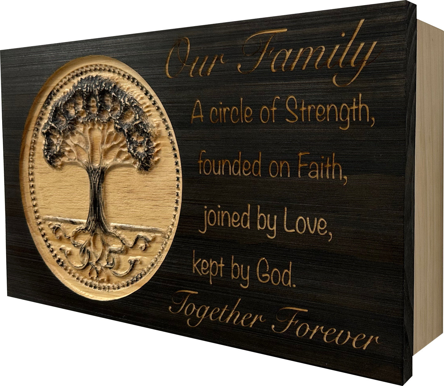 Bellewood Designs - Our Family Tree Roots Wall Decoration Gun Safe - Securely Store Your Gun Safely in Plain Sight