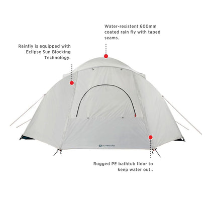 Outbound 8 Person 3 Season Camping Black - Out Dome Tent with Rainfly, Gray/White - Angler's Pro Tackle & Outdoors