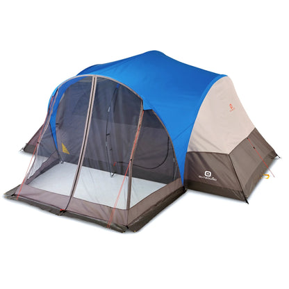 Outbound 8 Person 3 Season Easy Up Camping Dome Tent with Rainfly & Porch, Blue - Angler's Pro Tackle & Outdoors