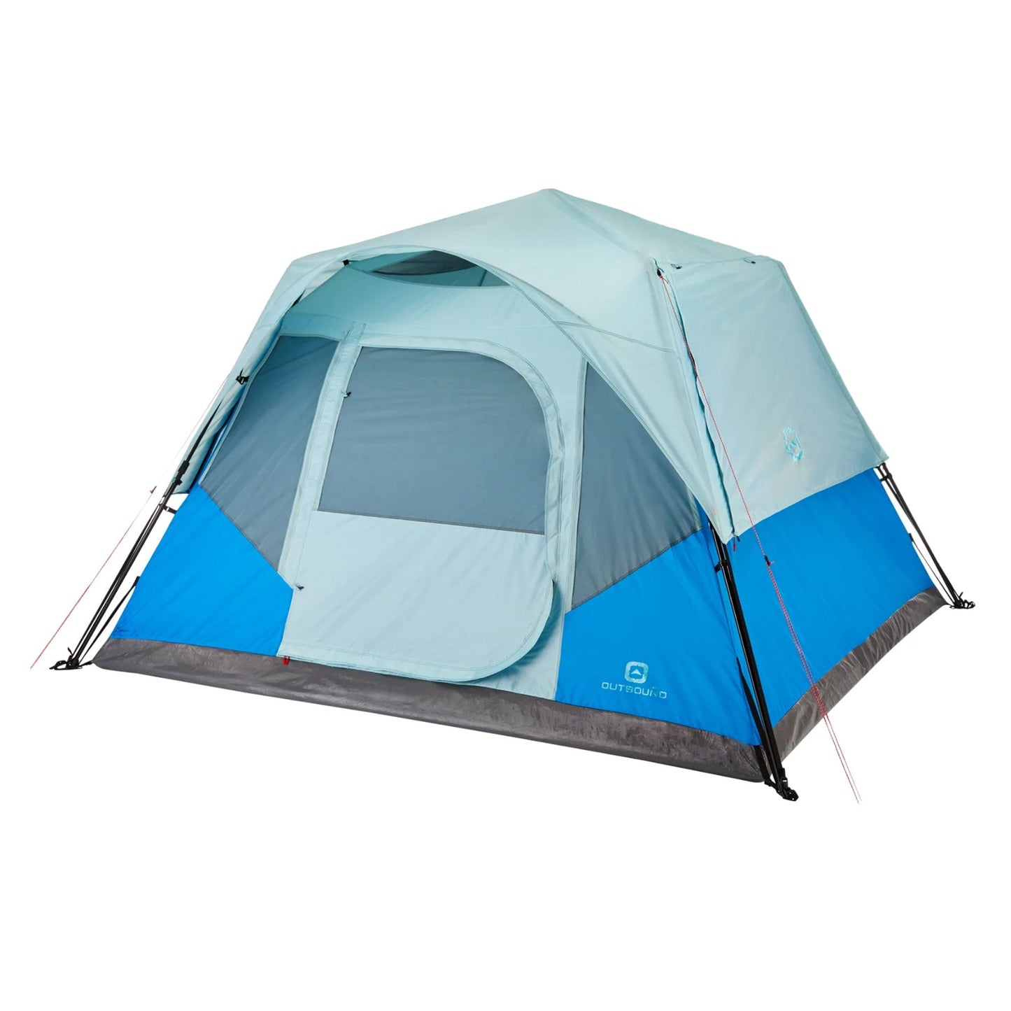 Outbound QuickCamp 6 Person 3 Season Cabin Tent with Rainfly and Carry Bag, Blue - Angler's Pro Tackle & Outdoors