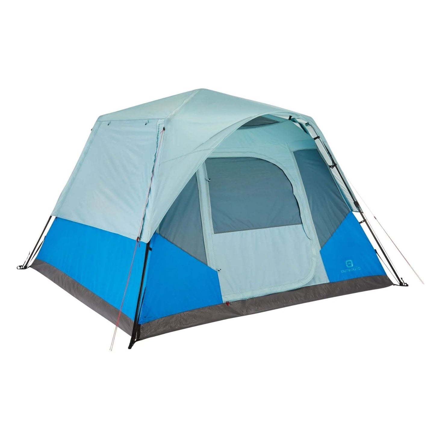 Outbound QuickCamp 6 Person 3 Season Cabin Tent with Rainfly and Carry Bag, Blue - Angler's Pro Tackle & Outdoors