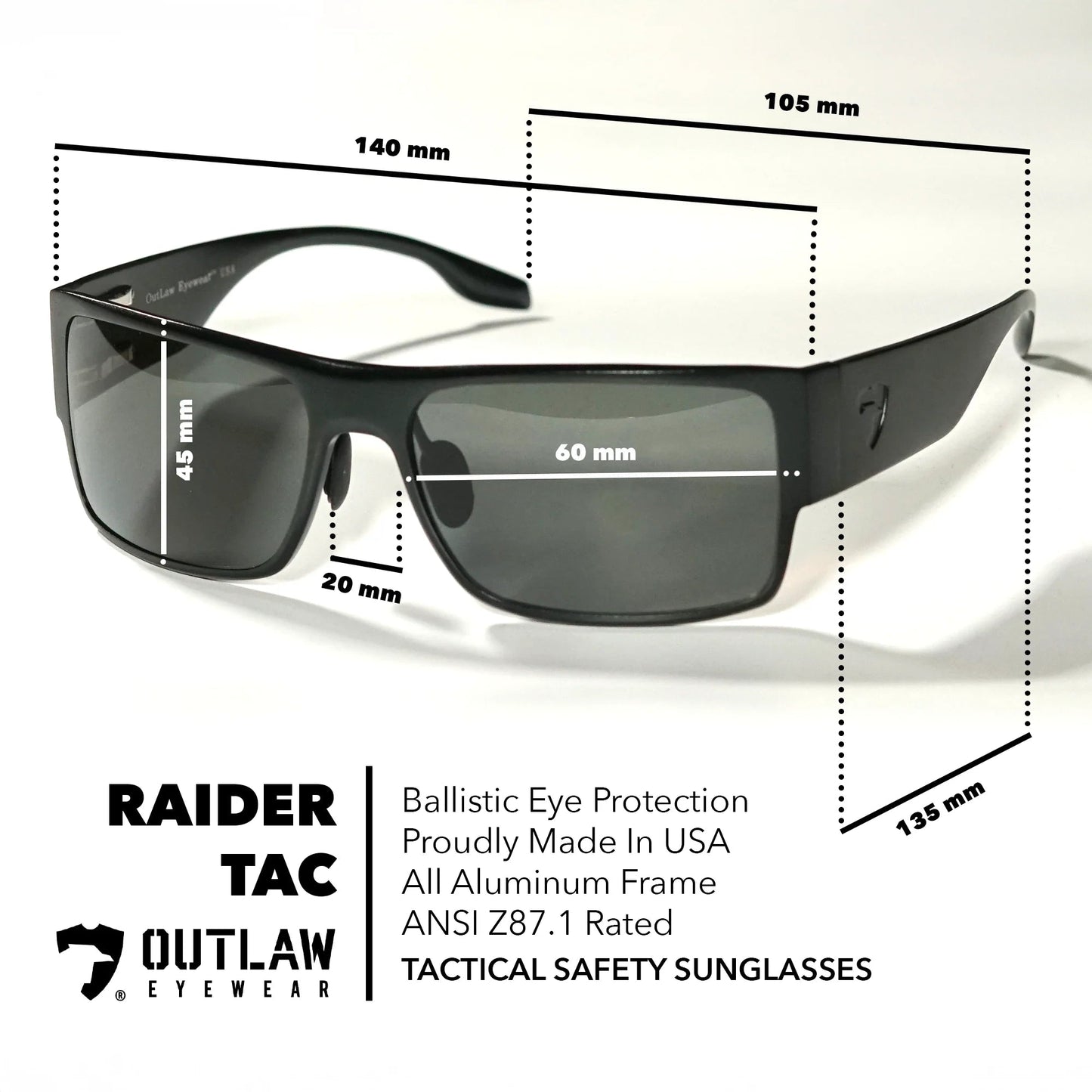 OutLaw Eyewear Raider TAC Black / Polarized - 2 Pack - Angler's Pro Tackle & Outdoors