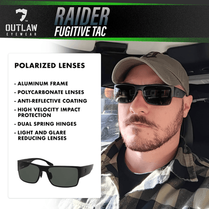 OutLaw Eyewear Raider TAC Black / Polarized - 2 Pack - Angler's Pro Tackle & Outdoors