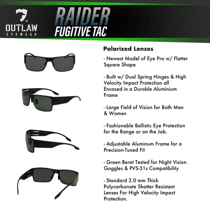 OutLaw Eyewear Raider TAC Black / Polarized - 2 Pack - Angler's Pro Tackle & Outdoors
