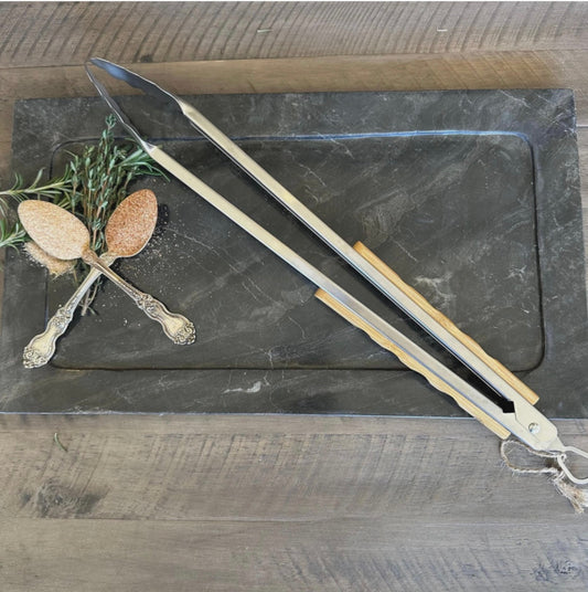 Q Sauce Outset Verde Collection Locking Grill Tongs