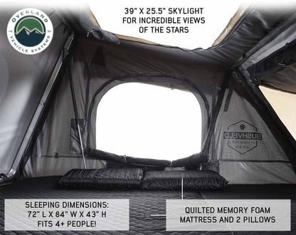 Overland Vehicle Systems HD Bushveld II Cantilever Hard Shell Roof Top Tent Grey Body & Tan Rainfly - Angler's Pro Tackle & Outdoors