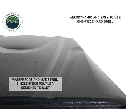 Overland Vehicle Systems HD Bushveld II Cantilever Hard Shell Roof Top Tent Grey Body & Tan Rainfly - Angler's Pro Tackle & Outdoors