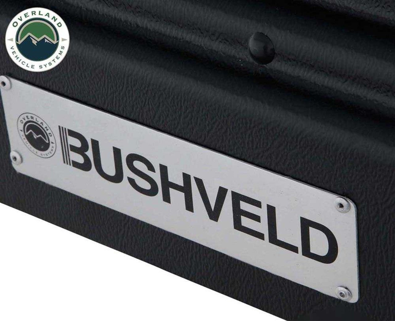 Overland Vehicle Systems HD Bushveld II Cantilever Hard Shell Roof Top Tent Grey Body & Tan Rainfly - Angler's Pro Tackle & Outdoors