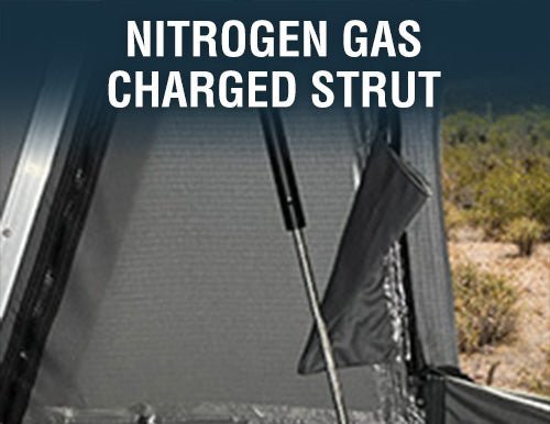 Overland Vehicle Systems HD Bushveld II Cantilever Hard Shell Roof Top Tent Grey Body & Tan Rainfly - Angler's Pro Tackle & Outdoors