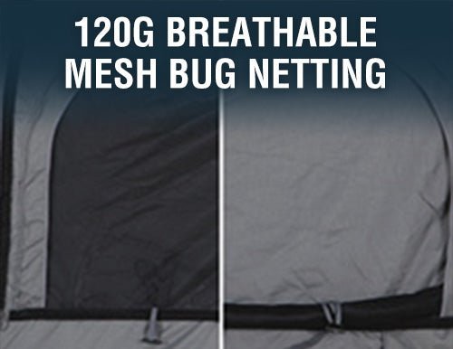 Overland Vehicle Systems HD Bushveld II Cantilever Hard Shell Roof Top Tent Grey Body & Tan Rainfly - Angler's Pro Tackle & Outdoors