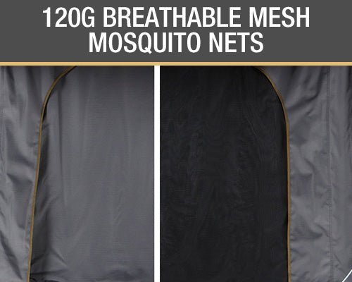 Overland Vehicle Systems HD Mamba Clam Shell Aluminum Hard Shell Roof Top Tent, Grey Body & Green Trim - Angler's Pro Tackle & Outdoors