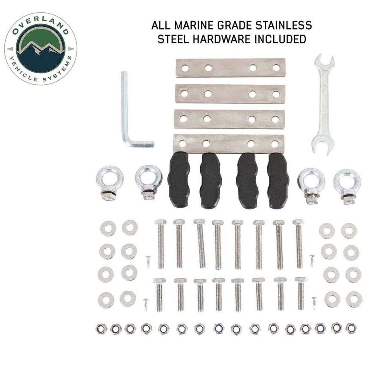 Overland Vehicle Systems HD Mamba Clam Shell Aluminum Hard Shell Roof Top Tent, Grey Body & Green Trim - Angler's Pro Tackle & Outdoors